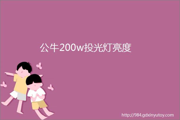 公牛200w投光灯亮度