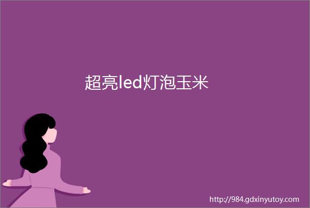 超亮led灯泡玉米