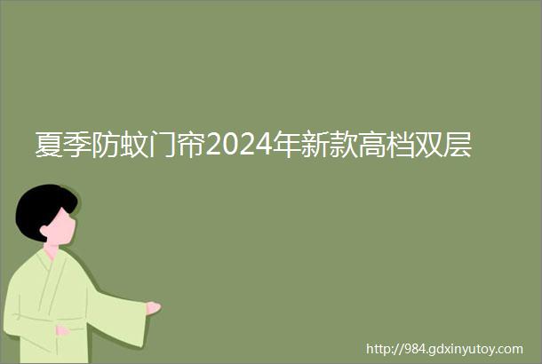 夏季防蚊门帘2024年新款高档双层