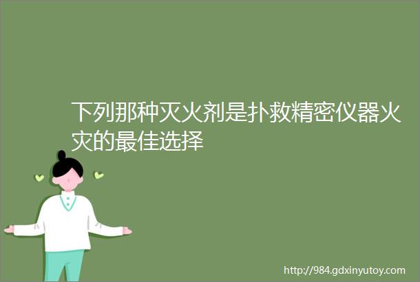 下列那种灭火剂是扑救精密仪器火灾的最佳选择